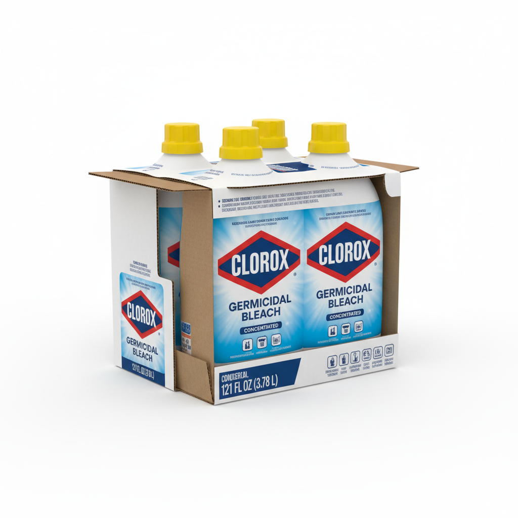 Concentrated Clorox Germicidal Bleach 121oz 3/cs